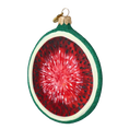 Załaduj obraz do przeglądarki galerii, Ruby Watermelon Slice Premium christmas glass ornament 2022-248