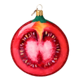 Załaduj obraz do przeglądarki galerii, Tomato slice. Handmade Glass Christmas ornament. 2022-250