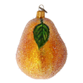 Załaduj obraz do przeglądarki galerii, Frosted Golden Pear Premium christmas glass ornament 2022-254