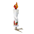 Load image into Gallery viewer, Poinsettia Flame Candle Handmade Glass Christmas ornaments 2022-265