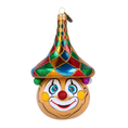 Load image into Gallery viewer, Merry Clown in a Circus Hat. Handmade Glass Christmas ornament. 2022-271