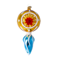 Load image into Gallery viewer, Drop Sunshine. Handmade Glass Christmas ornament 2022-312