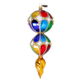 Załaduj obraz do przeglądarki galerii, Harlequin Glow Handmade Glass Christmas ornament Retro Glass Reflector Ornament 2022-333