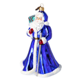 Załaduj obraz do przeglądarki galerii, Sapphire Blue Santa Claus Premium christmas glass ornament 2022-365