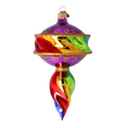 Load image into Gallery viewer, Drop Colored Flame. Handmade Glass Christmas ornament. 2022-393