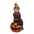 Load image into Gallery viewer, Pumpkin Paws Halloween Cat Glass Christmas ornament 2022-398