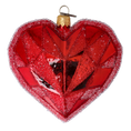 Załaduj obraz do przeglądarki galerii, Geometryczne Czerwone Serce Miłość Szklana Ozdoba