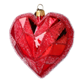Załaduj obraz do przeglądarki galerii, Geometryczne Czerwone Serce Miłość Szklana Ozdoba