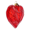 Załaduj obraz do przeglądarki galerii, Czerwone Geometryczne Serce Witraż Szklana Ozdoba Miłość