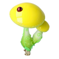 Załaduj obraz do przeglądarki galerii, Fairytale Mushroom with Ladybug. Handmade Glass Christmas ornament. 2022-413
