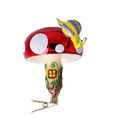 Załaduj obraz do przeglądarki galerii, Mushroom house with snail. Handmade Glass Christmas ornament. 2022-414