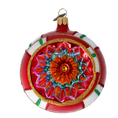 Load image into Gallery viewer, Crimson Kaleidoscope Reflector Premium christmas glass ornament 2022-416