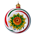 Load image into Gallery viewer, Crimson and Emerald Radiant Starburst Premium christmas glass ornament 2022-431