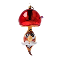 Load image into Gallery viewer, Mustachioed Scarlet Mushroom Premium christmas glass ornament 2022-448