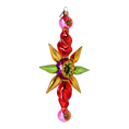 Load image into Gallery viewer, Arctic Starburst Star Handmade Glass Christmas ornament free blowing