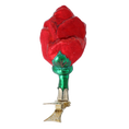Load image into Gallery viewer, Velvet Crimson Rosebud Premium christmas glass ornament 2022-469
