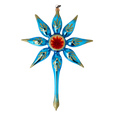 Load image into Gallery viewer, Blue Christmas Star. Handmade Glass Christmas ornament. 2022-481