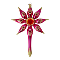 Load image into Gallery viewer, Star of the Fairy Tale Night. Handmade Glass Christmas ornament. 2022-485
