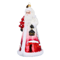 Load image into Gallery viewer, Polish Santa with Eagle Handmade Glass Christmas ornament