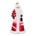 Load image into Gallery viewer, Polish Santa with Eagle Handmade Glass Christmas ornament 2022-502