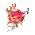 Załaduj obraz do przeglądarki galerii, Happy Crab. Handmade Glass Christmas ornament. 2022-506
