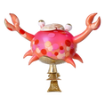 Załaduj obraz do przeglądarki galerii, Happy Crab. Handmade Glass Christmas ornament. 2022-506