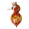 Load image into Gallery viewer, Red Fairy Tale Creature. Handmade Glass Christmas ornament.