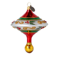 Załaduj obraz do przeglądarki galerii, Christmas Spinning Top Handmade Glass Christmas ornament 2022-528
