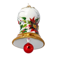 Załaduj obraz do przeglądarki galerii, Poinsettia Bell Tree Handmade Glass Christmas ornament 2022-540