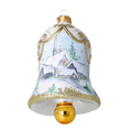 Load image into Gallery viewer, Winter Chapel Bell Tree Handmade Glass Christmas ornament 2022-541