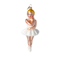 Load image into Gallery viewer, Pearl White Ballerina Premium christmas glass ornament 2022-545