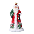 Load image into Gallery viewer, Holly Jolly Santa Handmade Glass Christmas ornament 2022-551