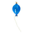 Load image into Gallery viewer, Glass Blue Balloon. Handmade Glass Christmas ornament. 2022-554