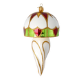 Load image into Gallery viewer, Gilded Emerald Mushroom Premium christmas glass ornament 2022-560
