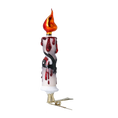 Załaduj obraz do przeglądarki galerii, Spooky Candle - Blood Glow. Handmade Glass Christmas ornament. 2022-572