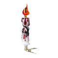 Załaduj obraz do przeglądarki galerii, Spooky Candle - Blood Glow. Handmade Glass Christmas ornament. 2022-572