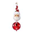 Load image into Gallery viewer, Crimson Starry Santa Premium christmas glass ornament 2022-573