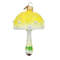 Załaduj obraz do przeglądarki galerii, Citrine Frosted Toadstool Premium christmas glass ornament 2022-593