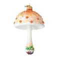 Load image into Gallery viewer, Enchanted Amber Mushroom Premium christmas glass ornament 2022-595