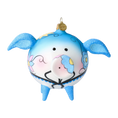 Load image into Gallery viewer, Bluebell Piggy Handmade Glass Christmas ornament Pig 2022-618