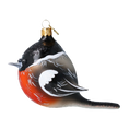 Load image into Gallery viewer, Winter Gil Bird. Handmade Glass Christmas ornament. 2022-621