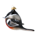 Load image into Gallery viewer, Winter Gil Bird. Handmade Glass Christmas ornament. 2022-621