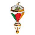 Load image into Gallery viewer, Gilded Holly Air Balloon Premium christmas glass ornament 2022-626
