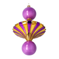 Load image into Gallery viewer, Royal Amethyst Carousel Drop Premium christmas glass ornament 2022-632