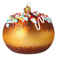 Load image into Gallery viewer, Golden Glaze Donut Premium christmas glass ornament 2022-648