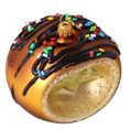 Load image into Gallery viewer, Gilded Cocoa Glaze Donut Premium christmas glass ornament 2022-650