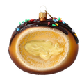 Load image into Gallery viewer, Gilded Cocoa Glaze Donut Premium christmas glass ornament 2022-650