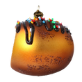 Load image into Gallery viewer, Gilded Cocoa Glaze Donut Premium christmas glass ornament 2022-650
