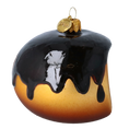 Load image into Gallery viewer, Midnight Cocoa Bitten Donut Premium christmas glass ornament 2022-651
