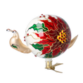 Załaduj obraz do przeglądarki galerii, Gilded Poinsettia Snail Premium christmas glass ornament 2022-656